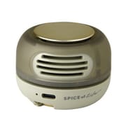 小型扇風機 POCKET FAN(ポケットファン) USB充電式 風量1段階 手のひらサイズ カラビナ付き カフェラテ DFHD232GB