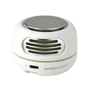 小型扇風機 POCKET FAN(ポケットファン) USB充電式 風量1段階 手のひらサイズ カラビナ付き オフホワイト DFHD232OW