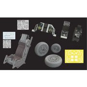 644210 F-16C ブロック25 ルックプラス 計器盤 w/パーツセット キネティック用 [1/48スケール プラモデルパーツ]