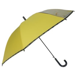子供用傘 OUTDOOR PRODUCTS 55cm 無地ロゴ パイピング ジャンプ式 1コマ透明 イエロー 10002502