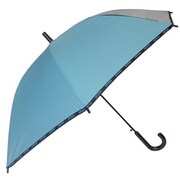 子供用傘 OUTDOOR PRODUCTS 55cm 無地ロゴ パイピング ジャンプ式 1コマ透明 ブルー 10002502
