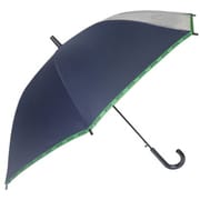 子供用傘 OUTDOOR PRODUCTS 55cm 無地ロゴ パイピング ジャンプ式 1コマ透明 ネイビー 10002502