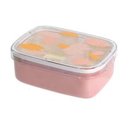 アクアレール 抗菌ワンタッチランチ1段 600ml ピンク PCA377419