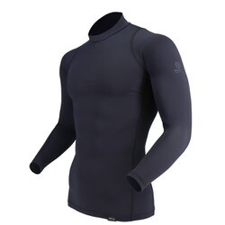 JW-727 [BODY TOUGHNESS パワーストレッチ EVO ロングスリーブバックハイネックシャツ ブラック 3L]