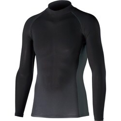JW-625 [BODY TOUGHNESS 冷感・消臭 パワーストレッチ 長袖バックハイネックシャツ ブラック 5L]