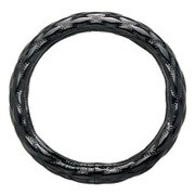 6910-05BK [シャイニーキルト ハンドルカバー Mサイズ（ハンドル直径38～39cm）ブラック キルト調タイプ]