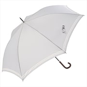 長傘 婦人用 晴雨兼用 セーラーボーダー スマートジャンプ 60cm ジャンプ式 グラスファイバー骨(親骨) UVカット加工 グレー 16192