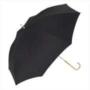 長傘 婦人用 晴雨兼用 Peach drop(ピーチドロップ)60 60cm 手開き式 グラスファイバー骨(親骨) UVカット加工 超はっ水 安全ろくろ ブラック 16591