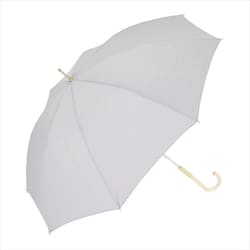 長傘 婦人用 晴雨兼用 Peach drop（ピーチドロップ）60 60cm 手開き式 グラスファイバー骨（親骨） UVカット加工 超はっ水 安全ろくろ グレー 1659GY