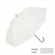 長傘 婦人用 晴雨兼用 遮光フリル 50cm 手開き式 グラスファイバー骨(親骨) UVカット加工 遮光 遮熱 安全ろくろ オフホワイト 23533