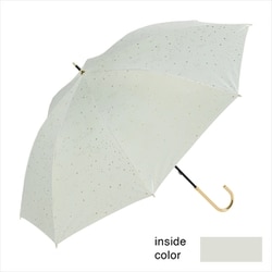 長傘 婦人用 晴雨兼用 遮光シャイニングスター 50cm 手開き式 グラスファイバー骨（親骨） UVカット加工 遮光 遮熱 安全ろくろ オフホワイト 23572