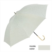 長傘 婦人用 晴雨兼用 遮光シャイニングスター 50cm 手開き式 グラスファイバー骨(親骨) UVカット加工 遮光 遮熱 安全ろくろ オフホワイト 23572
