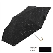 折りたたみ傘 晴雨兼用 遮光シャイニングスターミニ 50cm 手開き式 UVカット加工 遮光 遮熱 安全ろくろ ブラック 23581