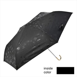 折りたたみ傘 晴雨兼用 遮光クレマチスミニ 50cm 手開き式 UVカット加工 遮光 遮熱 安全ろくろ ブラック 23681