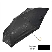 折りたたみ傘 晴雨兼用 遮光クレマチスミニ 50cm 手開き式 UVカット加工 遮光 遮熱 安全ろくろ ブラック 23681