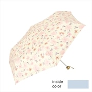 日傘 折傘 晴雨兼用 遮光クロエミニ55 55cm 手開き式 UVカット加工 遮光 遮熱 ピンク 23782