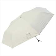 折りたたみ傘 晴雨兼用 遮光カーボン軽量ミニ58 58cm 手開き式 UVカット加工 遮光 遮熱 安全ろくろ オフホワイト 51742