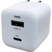 PowerDelivery対応 TOTAL23W 2ポートAC充電器 AKJ-N23WPD1 WH