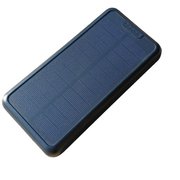 ポータブルモバイルソーラーバッテリー TOUGH SOLAR 20000mAh LED照明付き ブラック MB-S20000A BK