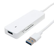 USB3.2 Gen2対応USBハブ 4ポート USB Aタイプ USB2.0カードリーダー搭載 ホワイト USH-10G2A/WH