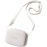充電式ハンズフリーファン ECLEAR flow flow(エクリア フローフロー) USB扇風機 850mAh 3段階風量調節 スタンド機能付 ネックストラップ付 ミネラルホワイト FAN-U234WH