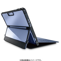 Surface Pro 第11世代/10/9/9 With 5G用 ケース ソフトレザー フラップ フリーアングル スタンド機能 衝撃吸収 キーボード収納可 背面クリア ブラック TB-MSP9HVCKFBK