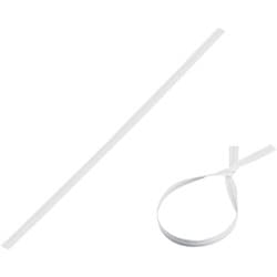 137371 [緑十字 ビニールタイ 白 金具37（白） 4mm幅×150mm 100本組 エンビ+鉄線]