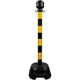 142008 [緑十字 チェーンスタンド（ボーダースタンド） 黒/黄反射（プリズム型） BD-PTR 1122×330mm]