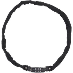 カギ KUHAKU 蜜柑（ミカン） 4MMX90CM スチールチェーン+ダイヤルロック ブラック 030369
