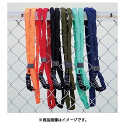 カギ KUHAKU 蜜柑（ミカン） 4MMX180CM スチールチェーン+ダイヤルロック レッド 030375