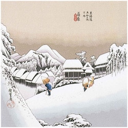 28-020086 [風呂敷 丹後ちりめん浮世絵ふろしき二巾 蒲原 約68cm幅]