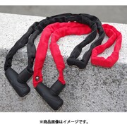 カギ KUHAKU 葵(アオイ) 4MMX100CM スチールチェーン+ディンプルキー レッド 030398