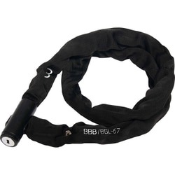 カギ BBB チェーンロック 4.5MMX1000MM スチールチェーン+キー ブラック BBL-67 030402