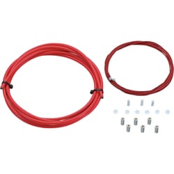 ブレーキケーブル KCNC ブレーキワイヤー＆ハウジングキット H-2500MM X1 W-900＆1700MM X1 ロード用 ケーブルセット レッド 220582