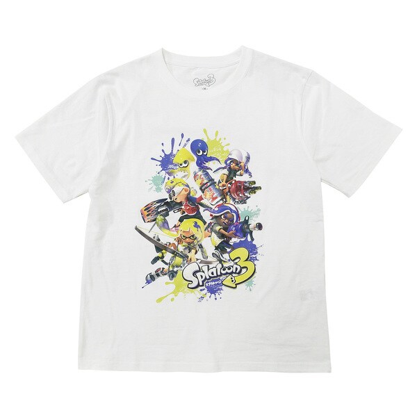 ファインプラス22863115 スプラトゥーン3 イカ VS タコ Tシャツ WHITE Sサイズ [キャラクターグッズ]Ω