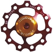 ディレーラーパーツ KCNC セラミックジョッキーホイール 11T プーリー 11S/10S/9S レッド 304401