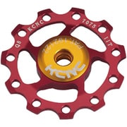 ディレーラーパーツ KCNC ジョッキーホイール 15T プーリー 11S/10S/9S レッド 304406