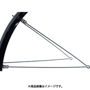 フェンダーパーツ RITEWAY_AM_PA MSV ステー 400MM ダブルステーフェンダー用 2PC ブラック 365567