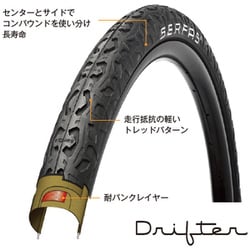 タイヤ SERFAS ドリフター 27.5X1.5 650B ブラック CTR-27.5-1.5 729013