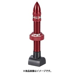 チューブ KCNC アルミチューブレスバルブ 80MM 35MM スレッド レッド 761073