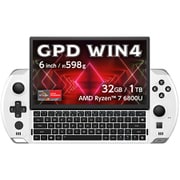 ポータブルゲーミングPC/GPD WIN4 国内正規版/6型/Ryzen7 6800U/メモリ 32GB/SSD 1TB/Windows 11 Home/ピュアホワイト GPDWIN4-WT32-1R