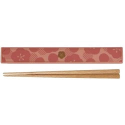 箸＆箸箱セット 箸 箸箱 Umeka 梅 18cm ピンク