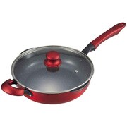 片手鍋 26cm IH対応 ガラス蓋付 IHリソースパン マーブルコート PS-426G