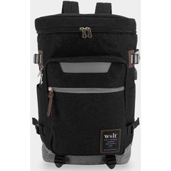 407-067Y [w*lt（ウォルト） リフレクション USBポート付き ボックスリュック BLACK]