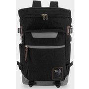 407-067Y [w*lt（ウォルト） リフレクション USBポート付き ボックスリュック BLACK]
