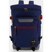 407-067Y [w*lt（ウォルト） リフレクション USBポート付き ボックスリュック NAVY]