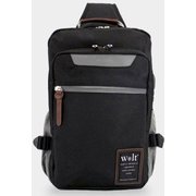407-086Y [w*lt（ウォルト）リフレクション USBポート付き A4 メガボディバッグ BLACK]
