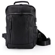 441-086A [w*lt（ウォルト） ガリル USBポート付き ミドルボディバッグ BLACK/BLACK]