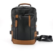 441-086A [w*lt（ウォルト） ガリル USBポート付き ミドルボディバッグ BLACK/CAMEL]