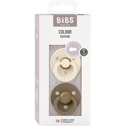 BIBS おしゃぶり カラー 2PK サイズ1 Dark Oak/Ivory BIBS110358